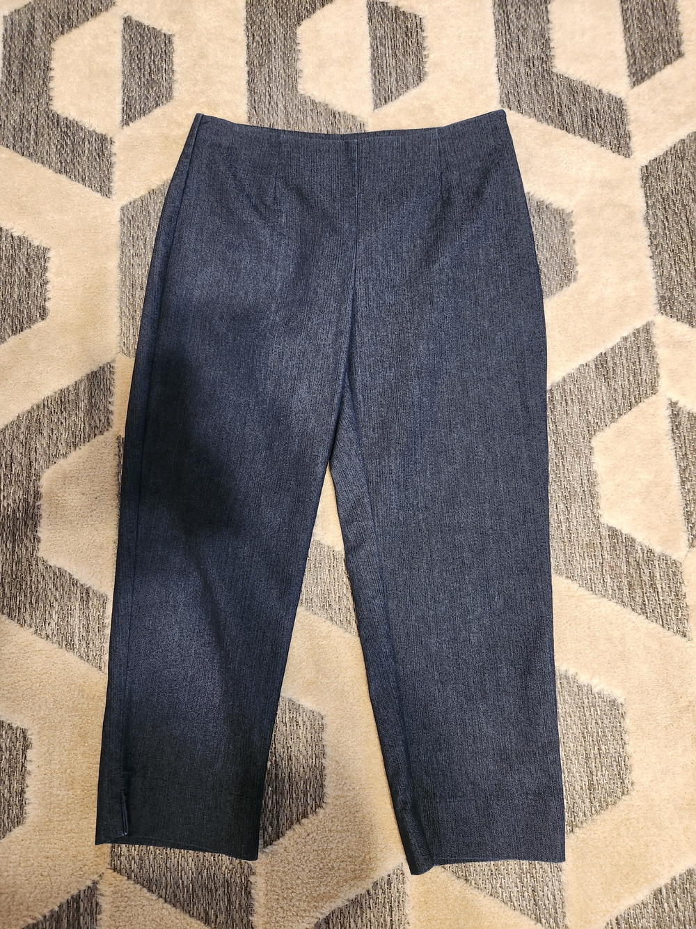 Boston Proper Straight-Leg Pants in Dark Blue Denim